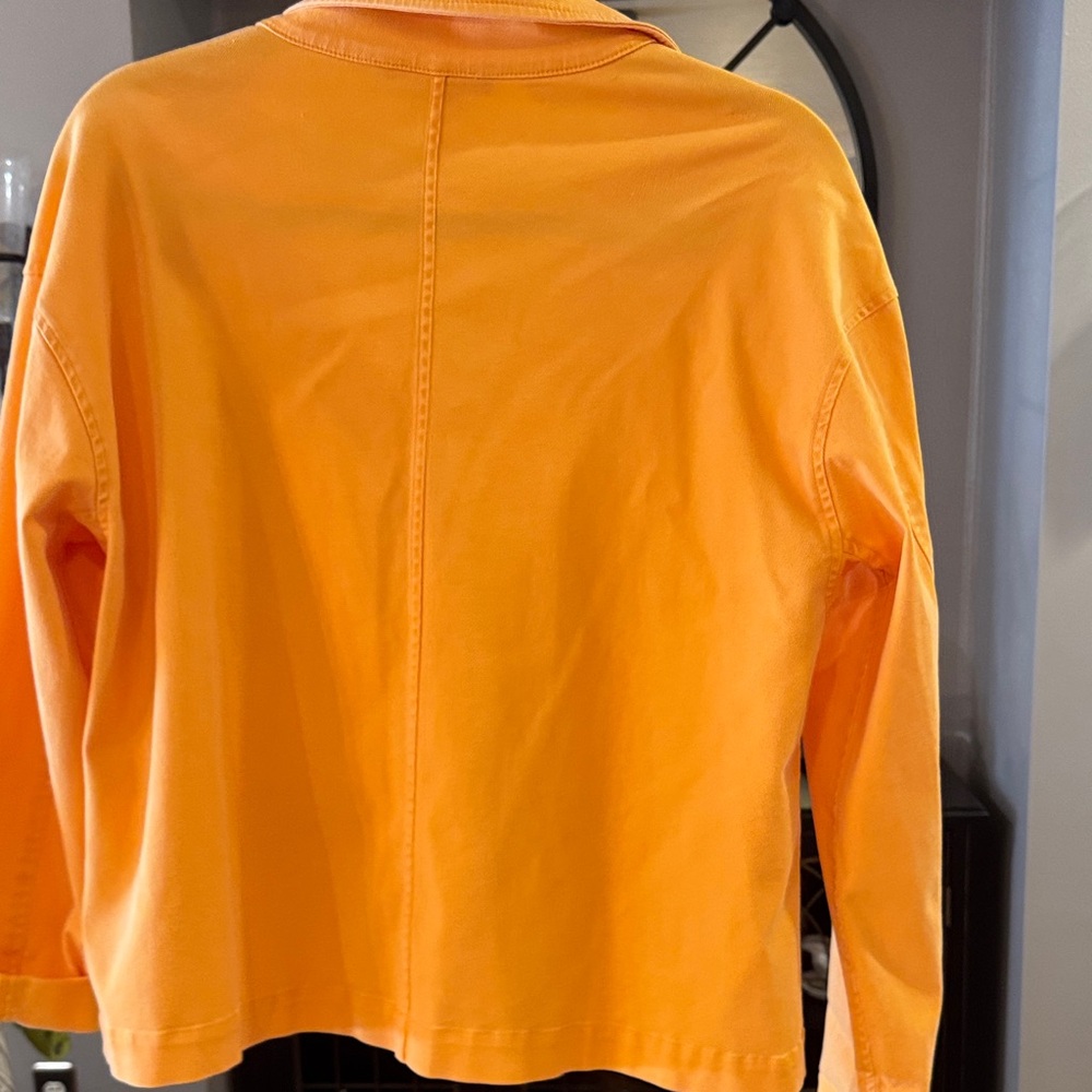 Stylish Light Pumpkin Orange Jean Jacket GREAT CONDITION!! - Picture 4 of 8